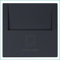 FD6209PBM Выключатель карточный СП FD 10А IP20 250В отельный с накладкой механизм черн. матов. soft touch Jasmart 