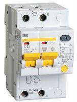 Выключатель автоматический дифференциального тока 2п C 25А 300мА тип AC 4.5кА АД-12 IEK MAD10-2-025-C-300 в г. Санкт-Петербург 