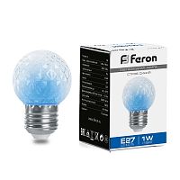 Лампа-строб Feron LB-377 Шарик прозрачный E27 1W 230V синий 38211 в г. Санкт-Петербург 