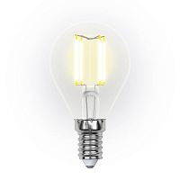 Лампа светодиодная филаментная Uniel E14 5W 3000K LED-G45-5W/WW/E14/CL/DIM GLA01TR UL-00002866 в г. Санкт-Петербург 