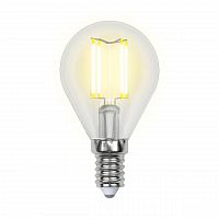 Лампа светодиодная филаментная Uniel E14 5W 3000K прозрачная LED-G45-5W/WW/E14/CL/MB GLM10TR UL-00002369 в г. Санкт-Петербург 