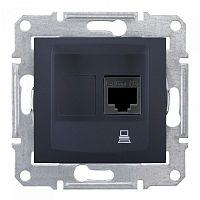 Розетка компьютерная 1-м СП Sedna RJ45 кат.6E STP экранир. механизм графит SchE SDN4900170 в г. Санкт-Петербург 