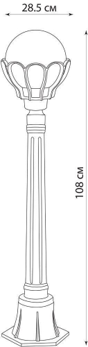Светильник садово-парковый Feron PL5056 столб 100W E27 230V, черное золото 11558 в г. Санкт-Петербург  фото 3
