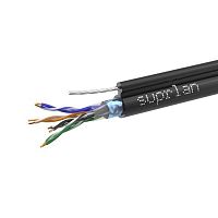 01-1026-1 Кабель витая пара F/UTP кат.5E 4х2х24AWG solid Cu PE Outdoor Standard трос черн. (м) SUPRLAN 