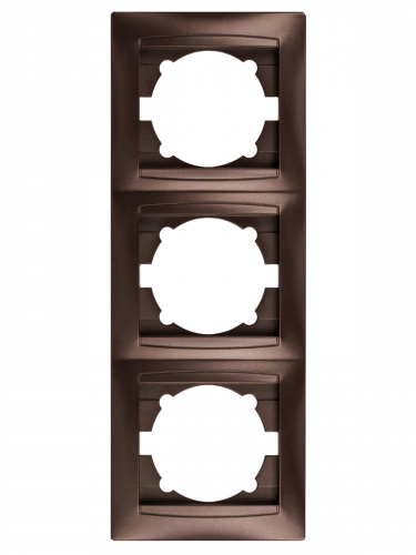 Рамка 3-х постовая вертикальная шоколад "Лама" TDM в г. Санкт-Петербург  фото 3