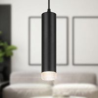Б0058483 Светильник подвесной (подвес) PL18 BK/CL MR16 GU10 потолочный цилиндр черн. прозр. ЭРА 