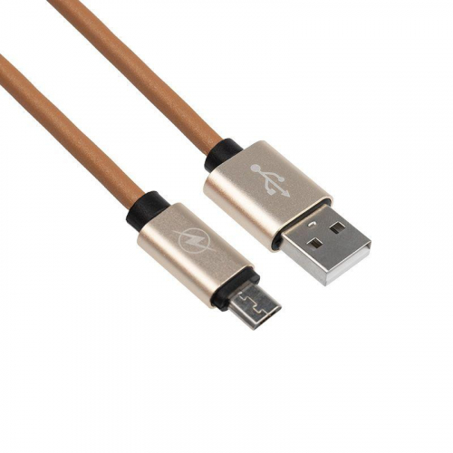 Кабель USB micro USB эко-кожа 1м корич. Rexant 18-4231 в г. Санкт-Петербург  фото 2