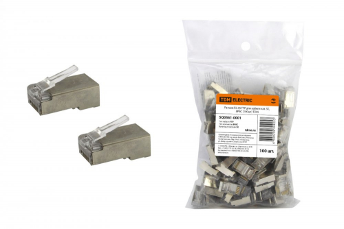SQ0561-0001 Разъем RJ-45 FTP для кабеля кат. 5Е, 8P8C (100шт) TDM