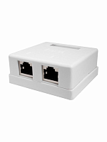 Розетка компьютерная 2м 8P8C (RJ-45) FTP кат.5E SUPRLAN 10-0308