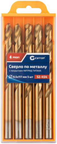 Сверло по металлу Cutop Profi с титановым покрытием, 8.5х117 мм (5 шт) в г. Санкт-Петербург  фото 3