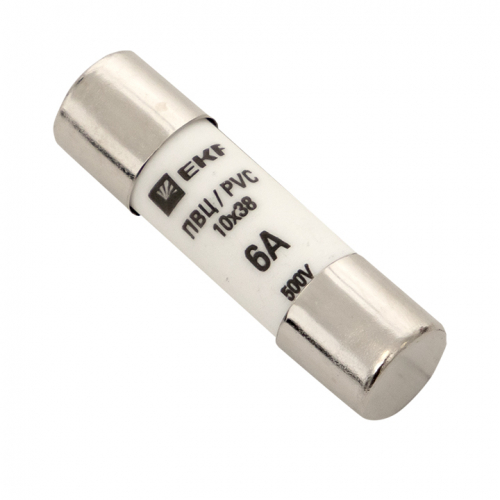pvc-10x38-6 Вставка плавкая цилиндрическая ПВЦ 10х38 6А EKF 