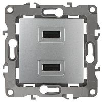Б0027493 Устройство зарядное USB 12-4110-03 5В-2100мА алюм. ЭРА 