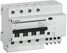 Выключатель автоматический дифференциального тока 4п 25А 100мА АД14 GENERICA MAD15-4-025-C-100 в г. Санкт-Петербург 