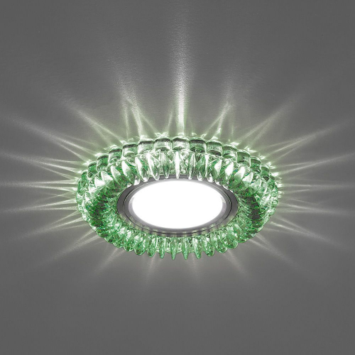 Светильник встраиваемый с зеленой LED подсветкой Feron CD904 потолочный MR16 G5.3 прозрачный 32543 в г. Санкт-Петербург  фото 2