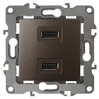 Б0027498 Устройство зарядное USB 12-4110-13 5В-2100мА бронза ЭРА 