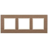 Б0034578 Рамка 3-м 14-5303-07 дерево Elegance ясень+сл. кость ЭРА 