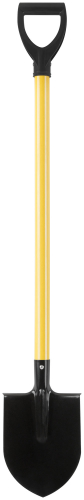 Лопата штыковая ЛКМ, с желтым металлизированным черенком и V-ручкой  185х235х1060 мм в г. Санкт-Петербург 
