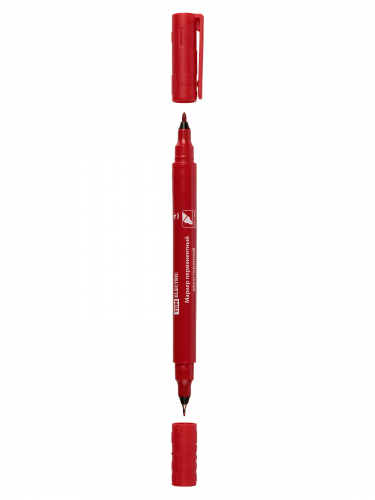 Маркер перманентный двухсторонний 0.4/1 мм, красный (пакет) круглый наконечник TDM в г. Санкт-Петербург  фото 3