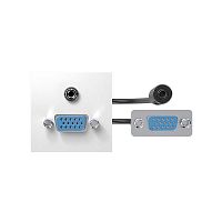 40000191-030 Модуль с адаптером проходной VGA + MiniJack мама/мама бел. Simon 400 