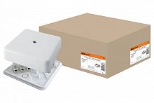 SQ1401-0208 Коробка распаячная КР 100х100х29 ОП с клем. колодкой белая IP40 TDM