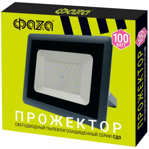 Прожектор светодиодный СДО-10 100Вт 6500К IP65 230В ДО GR ФАZА 5033641 в г. Санкт-Петербург  фото 6