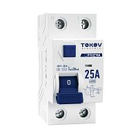 Выключатель дифференциального тока (УЗО) 2П (1P+N) 25А 30мА тип AC 6кА TOKOV Electric TKE-PZ60-RCDM-2-25-30-AC в г. Санкт-Петербург 