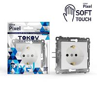 TKE-PX-R1Z-C34 Розетка 1-м СП Pixel 16А IP20 с заземл. механизм айс TOKOV ELECTRIC 