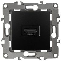 Б0027485 Розетка 12-3114-05 HDMI антрацит ЭРА 