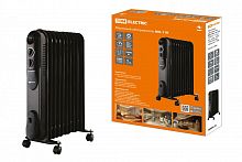 SQ2501-0906 Масляный обогреватель МО-11К, чёрный, 2500 Вт, 11 сек, рег. мощ. (1000/1500/2500 Вт), термостат, TDM