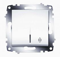 619-010200-210 Переключатель 1-кл. СП Cosmo 10А IP20 (сх. 6) с подсветкой механизм бел. ABB 