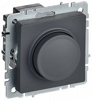 BR-D20-0600-K53 Светорегулятор СП BRITE пов-наж. 600Вт СС10-1-0-БрГ механизм графит IEK 
