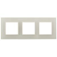Б0059171 Рамка 3-м Elegance 14-5103-02 стекло слон. кость Эра 