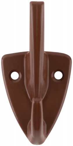 Крючок-вешалка 2-рожковый пластиковый коричневый в г. Санкт-Петербург  фото 2