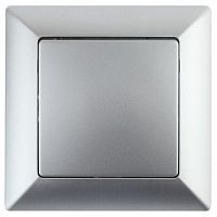Б0053544 Выключатель 1-кл. СП Solo 4-101-03 10А 250В IP20 алюм. Intro 