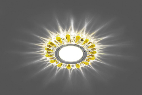 Светильник встраиваемый с белой LED подсветкой Feron CD902 потолочный MR16 G5.3 прозрачный-желтый 28972 в г. Санкт-Петербург  фото 2