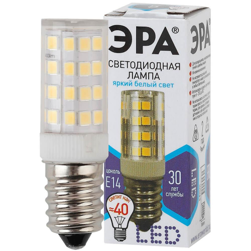 Лампа светодиодная ЭРА E14 5W 4000K прозрачная LED T25-5W-CORN-840-E14 Б0033031 в г. Санкт-Петербург  фото 3