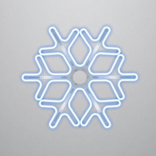 Фигура "Снежинка" из гибкого неона 60х60см син./бел. эффект тающих сосулек Neon-Night 501-223 в г. Санкт-Петербург 