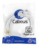 7682c Патч-корд U/UTP кат.5E PC-UTP-RJ45-Cat.5e-3m-WH 2xRJ45/8p8c неэкранир. PVC 3м бел. Cabeus 