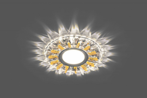 Светильник встраиваемый с белой LED подсветкой Feron CD911 потолочный MR16 G5.3 прозрачный-желтый 28980 в г. Санкт-Петербург  фото 2