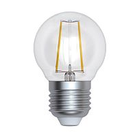 Лампа светодиодная филаментная диммируемая Uniel E27 9W 3000K прозрачная LED-G45-9W/3000K/E27/CL/DIM GLA01TR UL-00005193 в г. Санкт-Петербург 