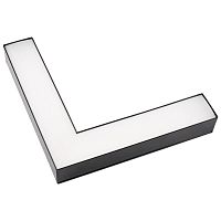 5069008 Светильник светодиодный PSO-02L 16Вт 4000К IP40 255х255х42мм BLACK ДПО/ДСО L-образ. для реечных потолков (универс. монтаж: накладной/подвесной) черн. Pro+ JazzWay 