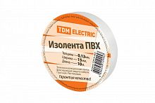 SQ0526-0021 Изолента ПВХ 0.13*15мм Белая 10м TDM