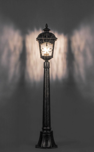 Светильник садово-парковый Feron PL4096 столб четырехгранный 60W E27 230V, черное золото 11523 в г. Санкт-Петербург  фото 2