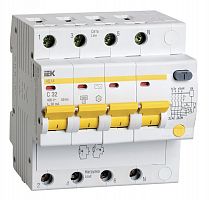 Выключатель автоматический дифференциального тока 4п C 32А 30мА тип AC 4.5кА АД-14 IEK MAD10-4-032-C-030 в г. Санкт-Петербург 
