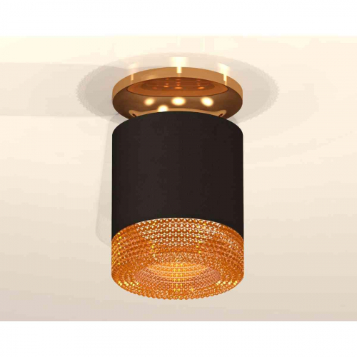 Комплект накладного светильника Ambrella light Techno Spot XS7402103 SBK/PYG/CF черный песок/золото желтое полированное/кофе (N7929, C7402, N7195) в г. Санкт-Петербург  фото 3
