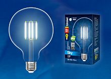 UL-00004859 Лампа светодиодная LED-G125-10W/NW/E27/CL PLS02WH Sky прозр. картон Uniel 