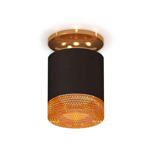 Комплект накладного светильника Ambrella light Techno Spot XS7402103 SBK/PYG/CF черный песок/золото желтое полированное/кофе (N7929, C7402, N7195) в г. Санкт-Петербург 