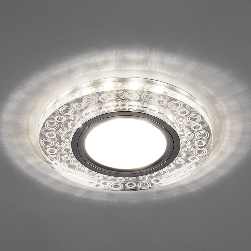 Светильник встраиваемый с LED подсветкой Feron CD961 потолочный MR16 G5.3 прозрачный, хром 32994 в г. Санкт-Петербург  фото 2