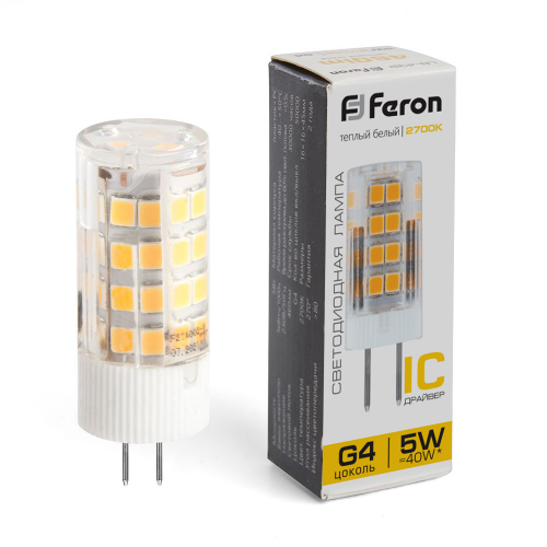 Лампа светодиодная Feron LB-432 G4 5W 175-265V 2700K 25860 в г. Санкт-Петербург 