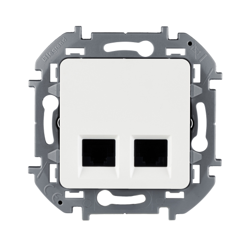 INSPIRIA розетка двойная RJ 45  категория 5e  UTP белый в г. Санкт-Петербург 